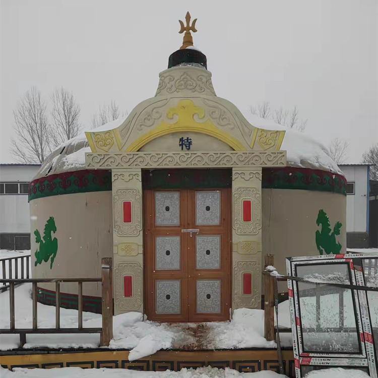 豪華實(shí)木雕刻款氈包